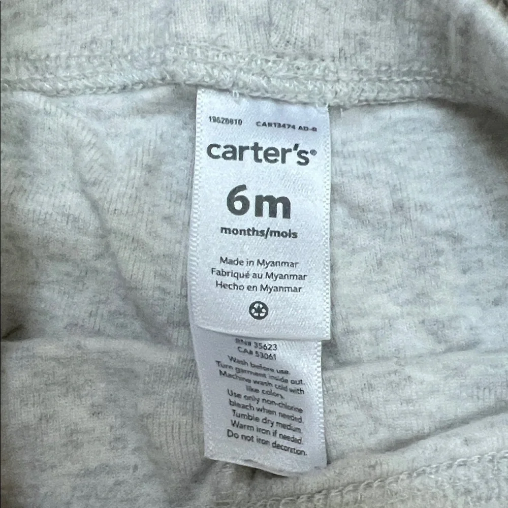 Carter's Gray Leggings with Fun Face Details